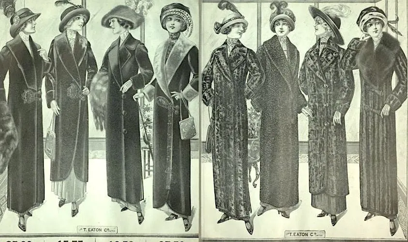 Vintage 1910s Edwardian Black Persian Lamb Coat with Curly Fur - Antique Fashion