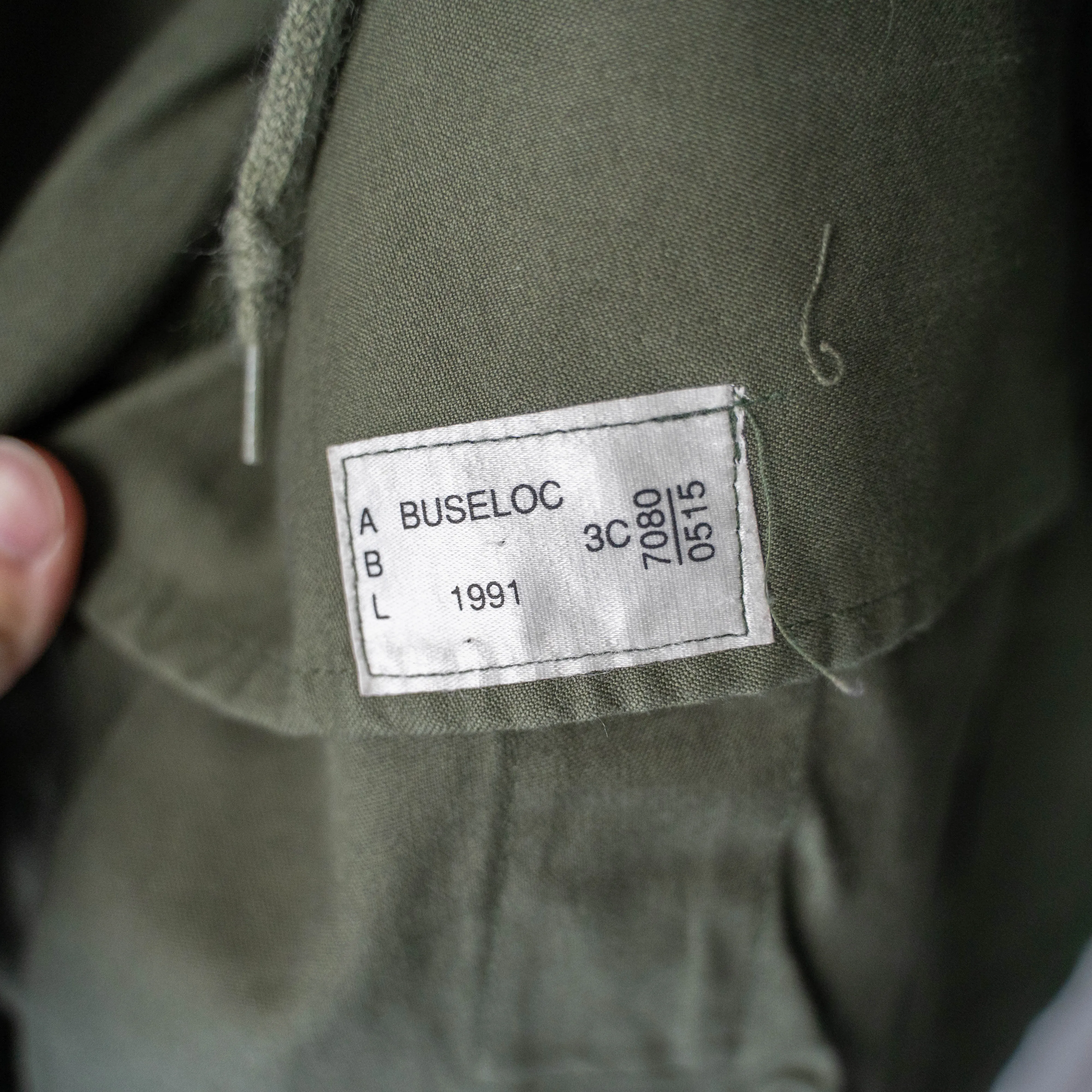 1990s Belgium military M64 hooded coat 'without epaulette''dead stock'