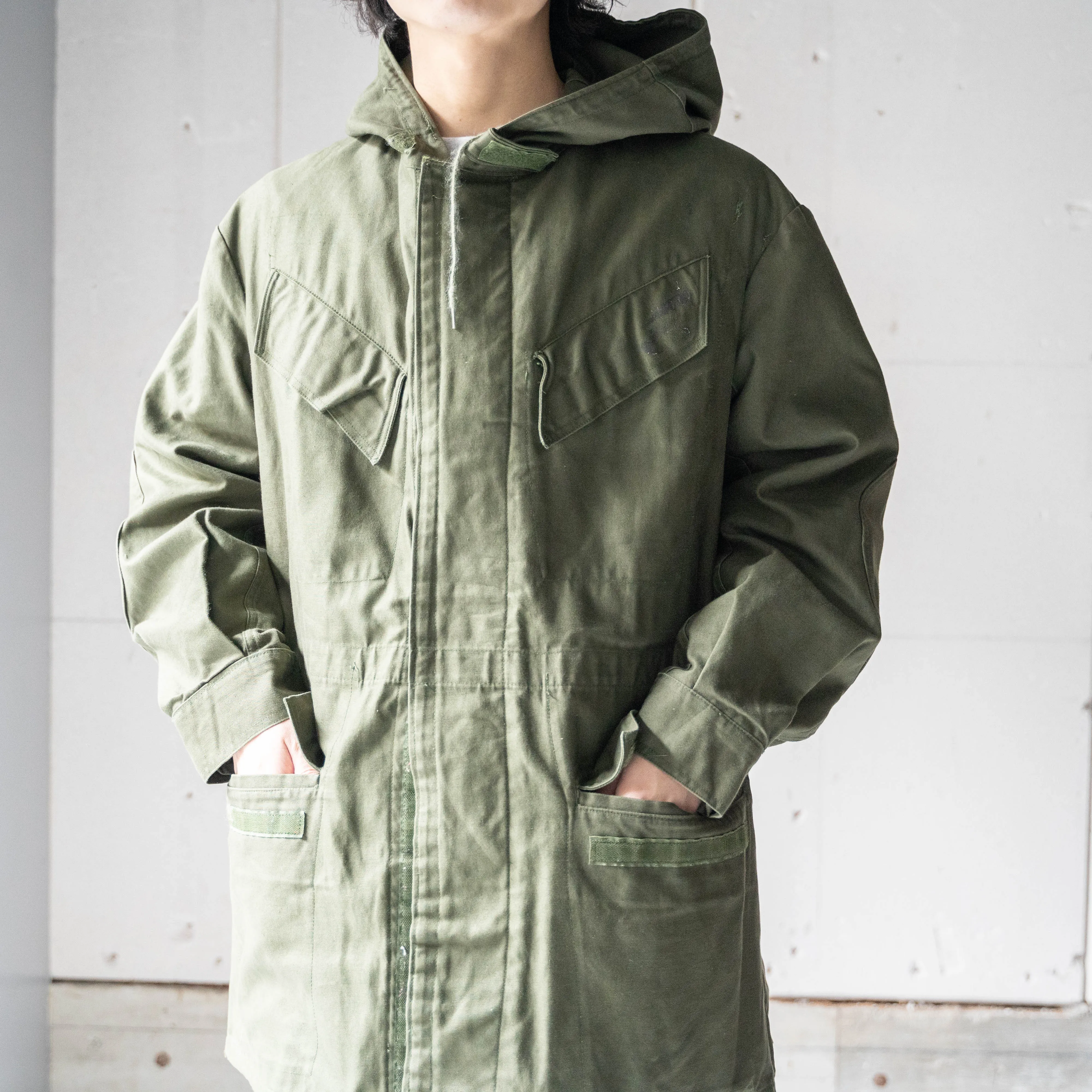 1990s Belgium military M64 hooded coat 'without epaulette''dead stock'