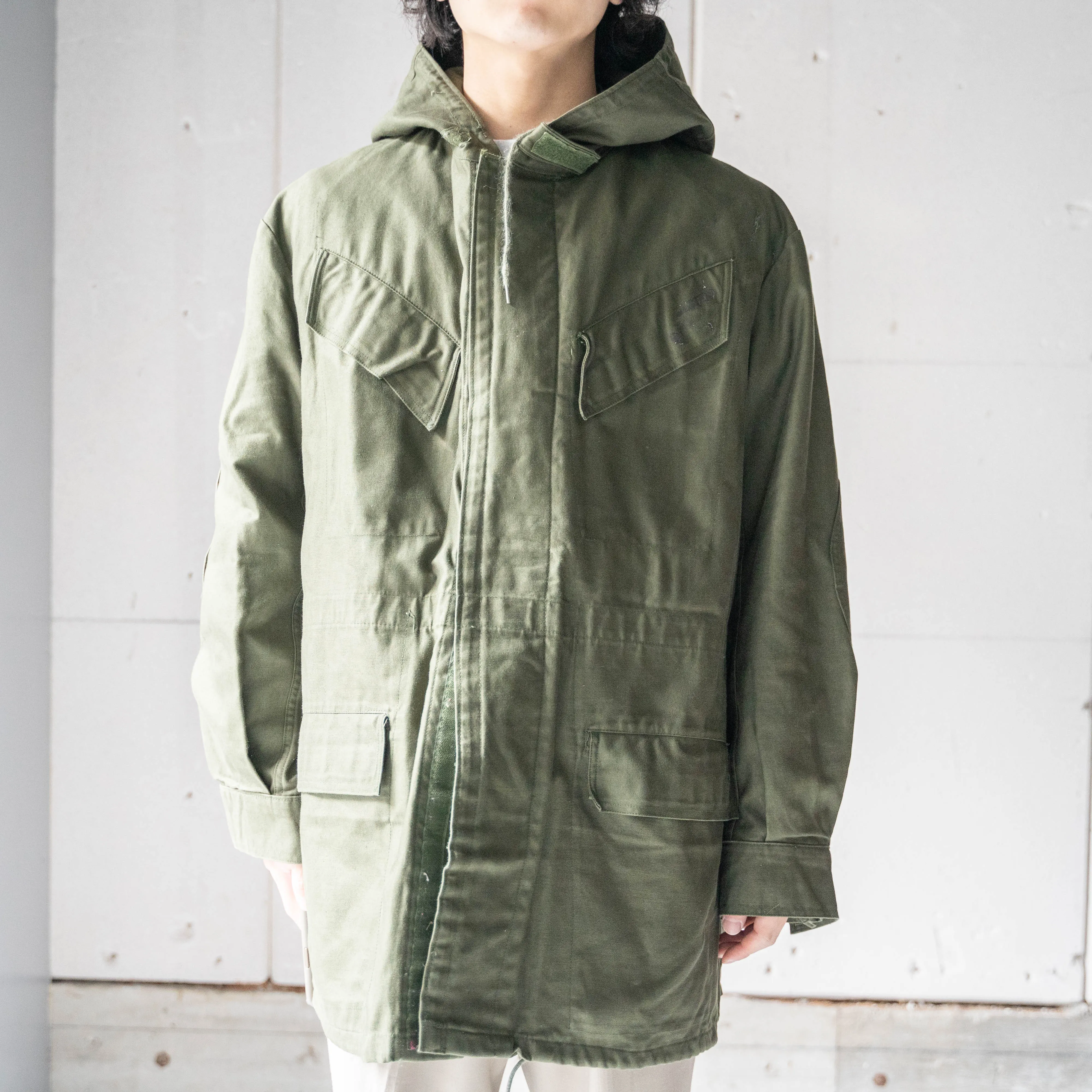 1990s Belgium military M64 hooded coat 'without epaulette''dead stock'