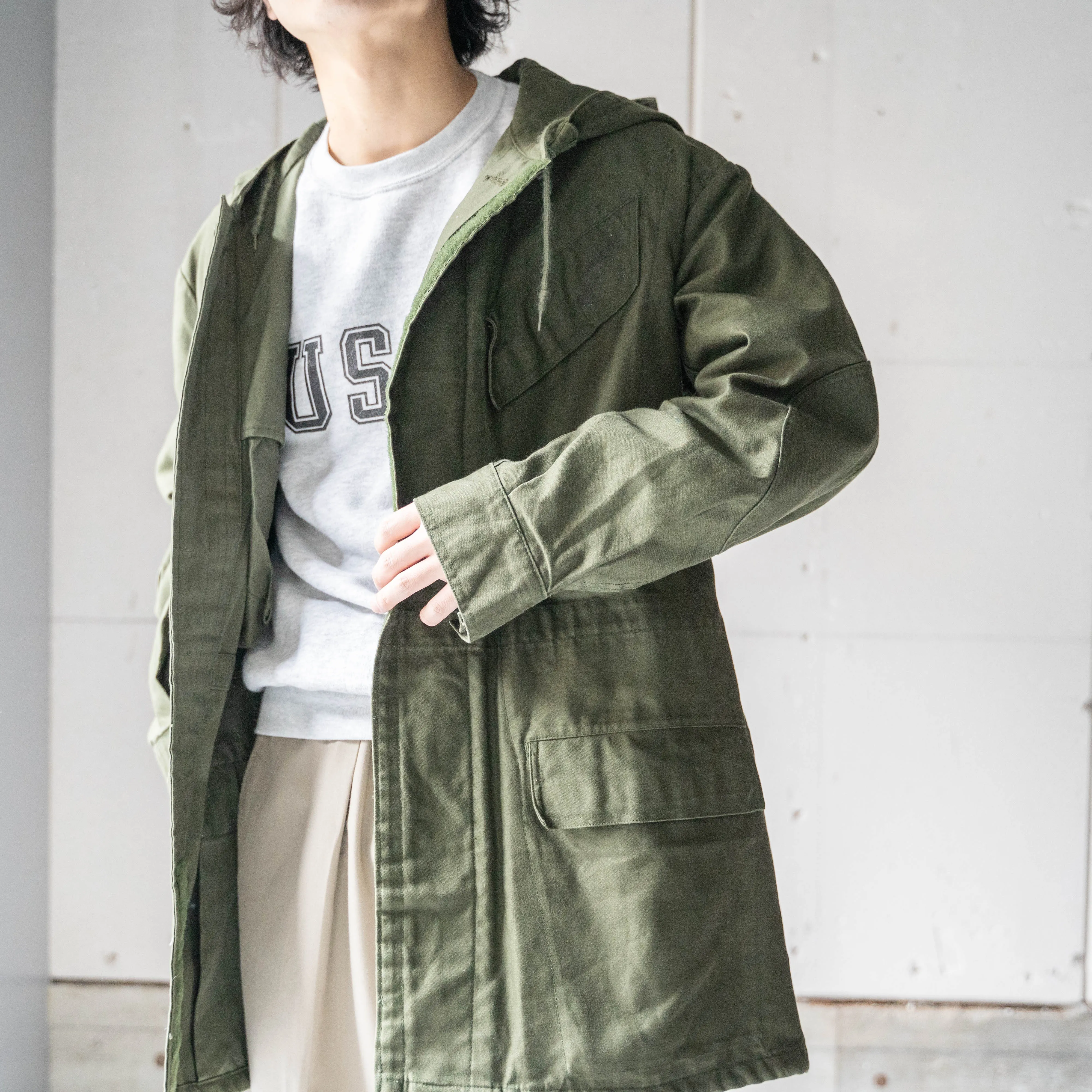 1990s Belgium military M64 hooded coat 'without epaulette''dead stock'