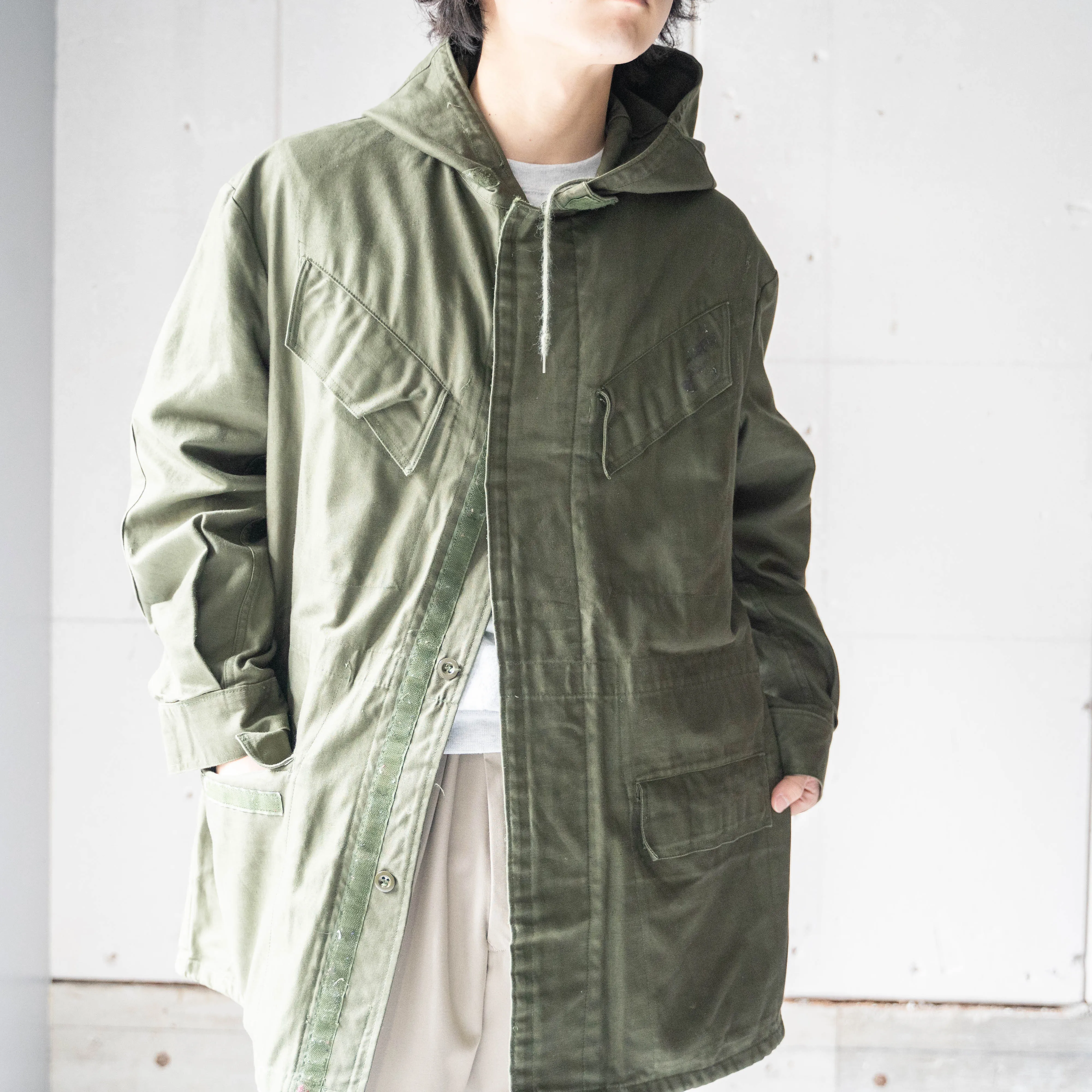 1990s Belgium military M64 hooded coat 'without epaulette''dead stock'