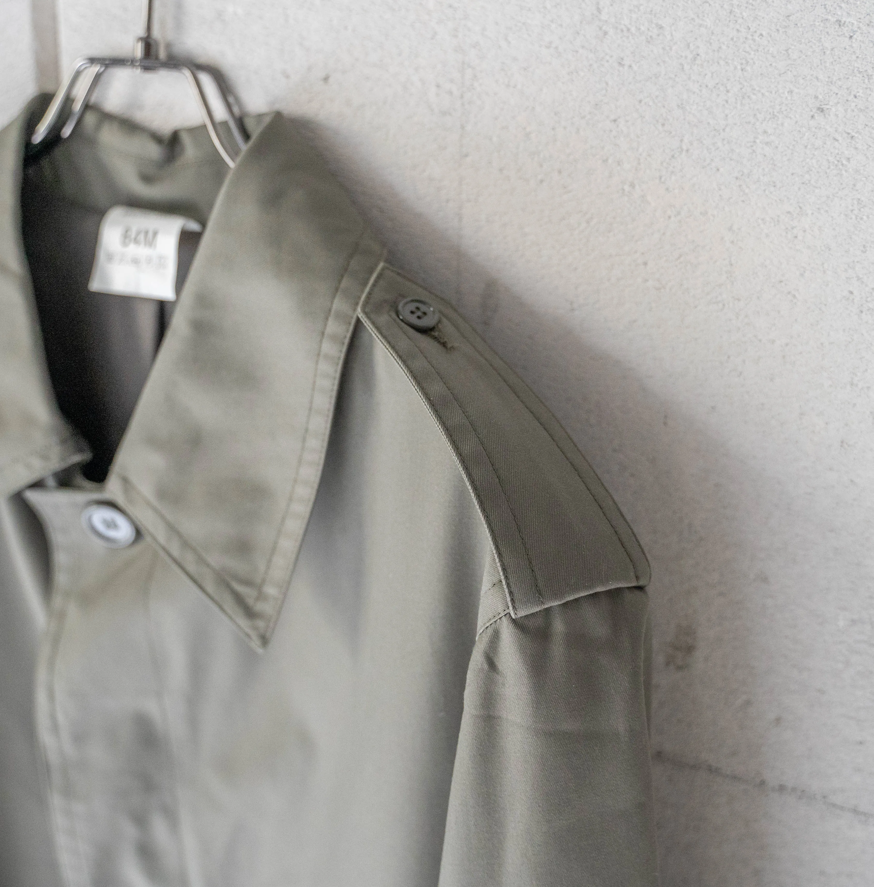 2000s Spanish military khaki color balmacaan coat 'dead stock'