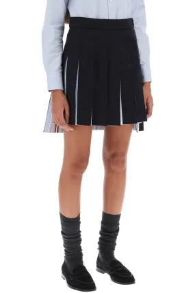 4-bar pleated mini skirt