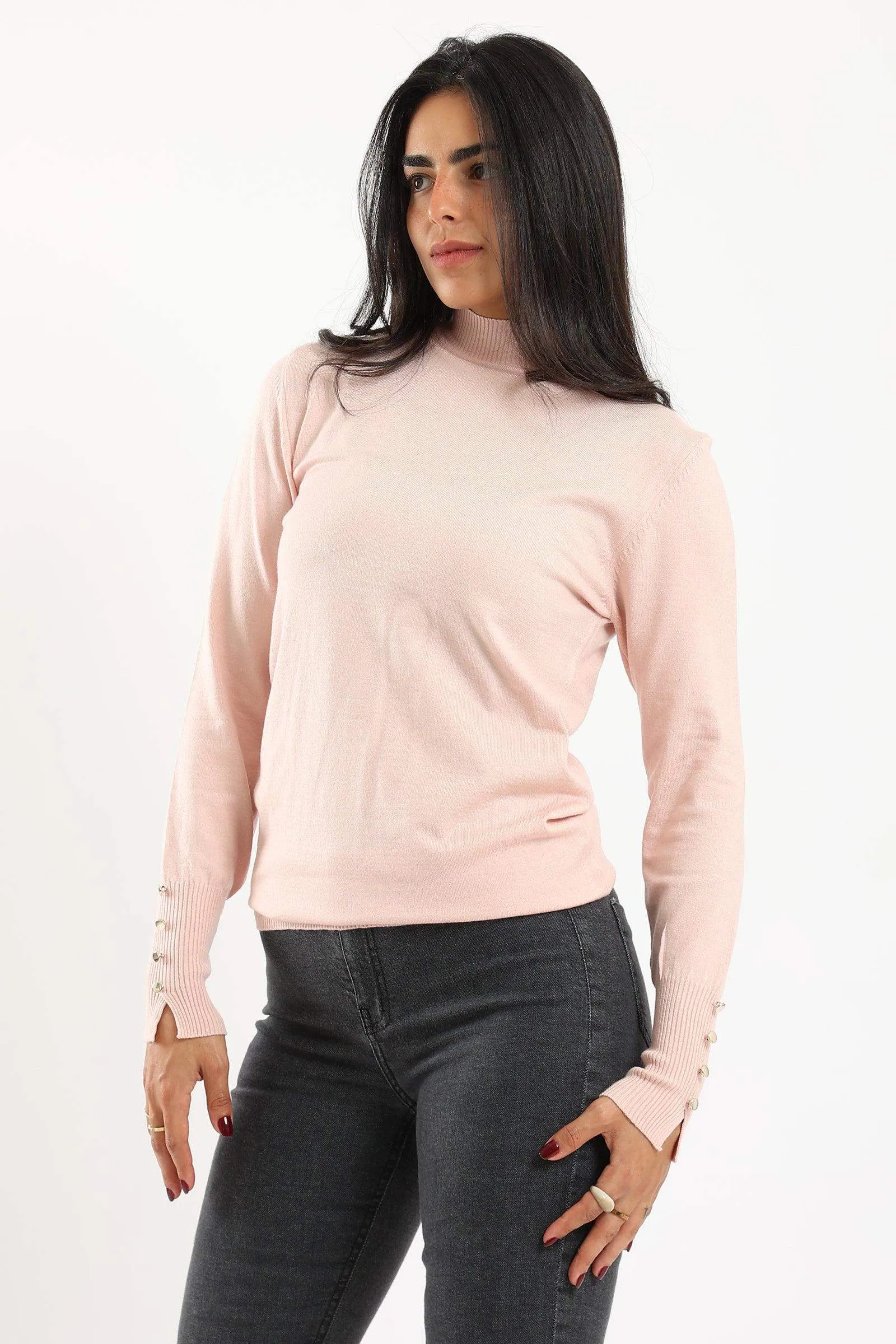 4 Buttoned Sleeves Pullover