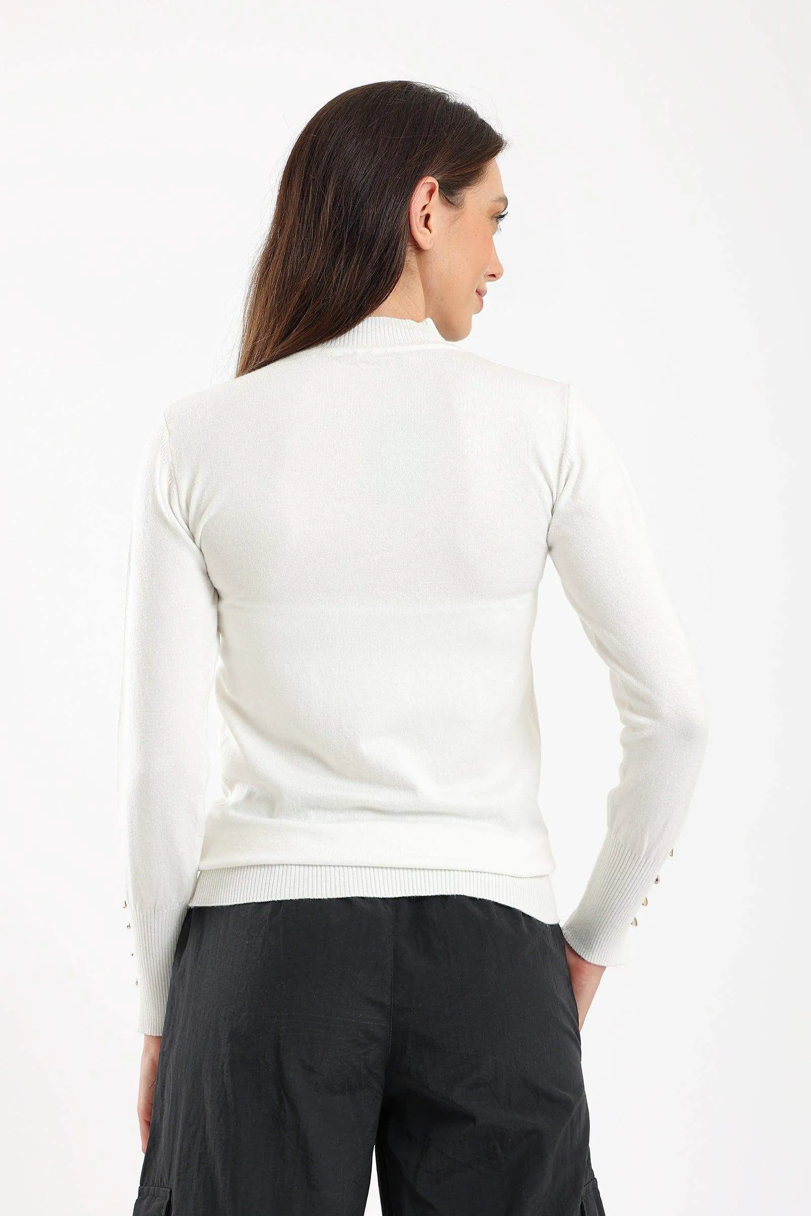 4 Buttoned Sleeves Pullover