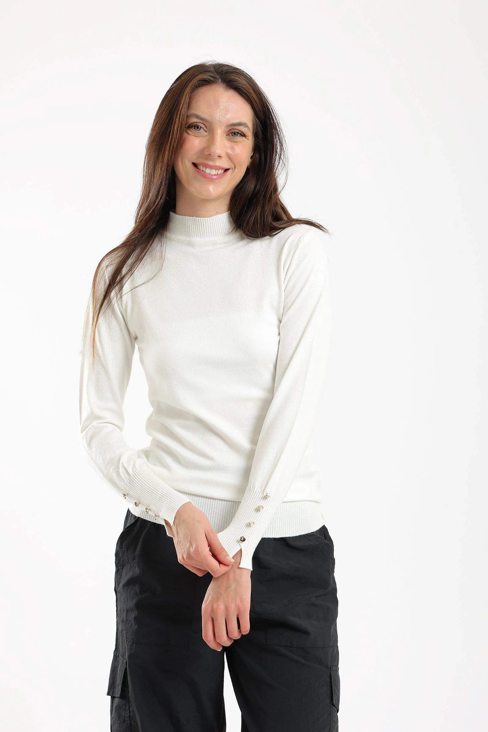 4 Buttoned Sleeves Pullover