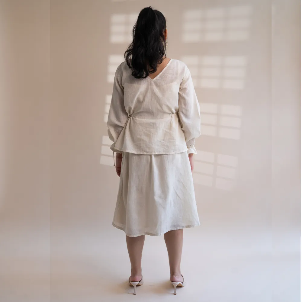 A-Line Skirt For Women | Authentic Ivory Colour | Relaxed Elegance