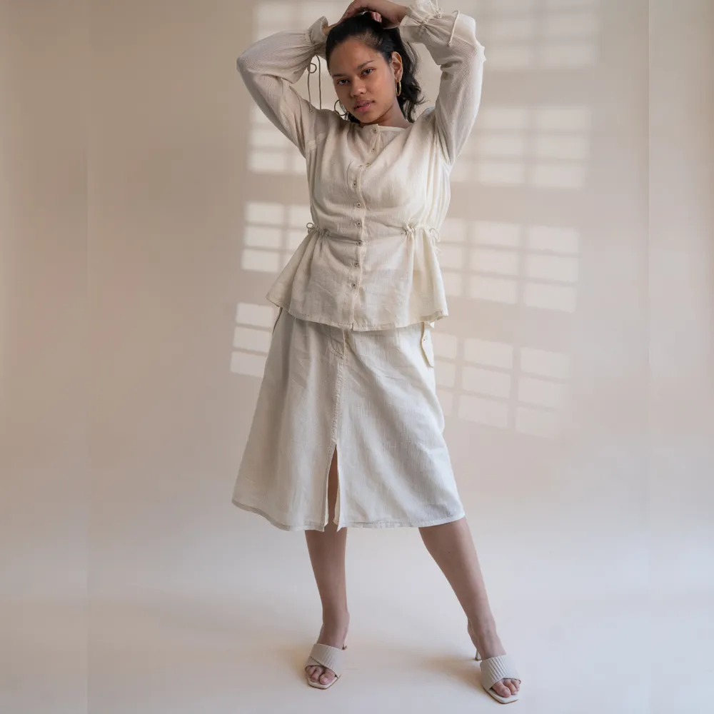 A-Line Skirt For Women | Authentic Ivory Colour | Relaxed Elegance