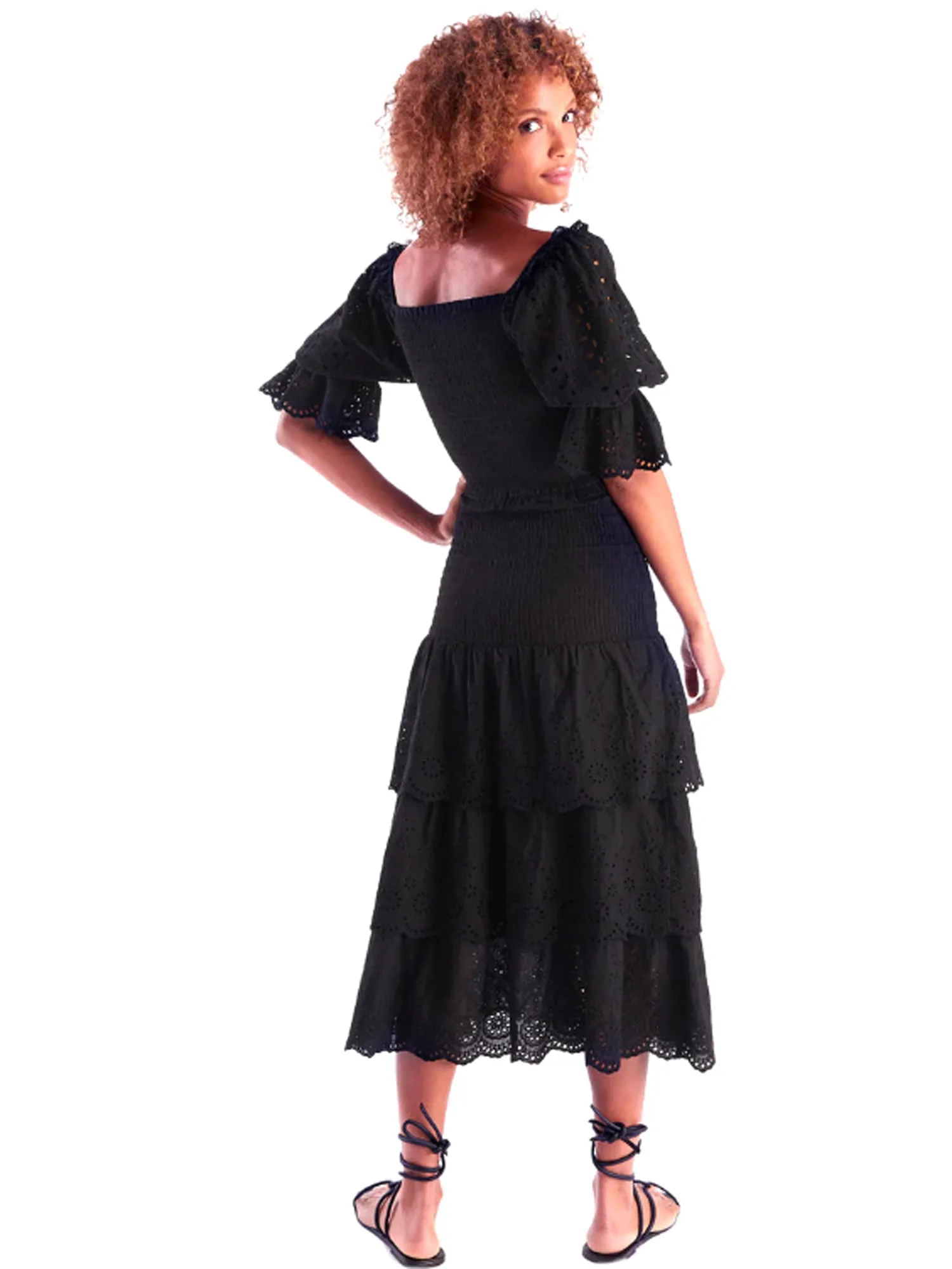 Allison Dani Eyelet Midi Skirt