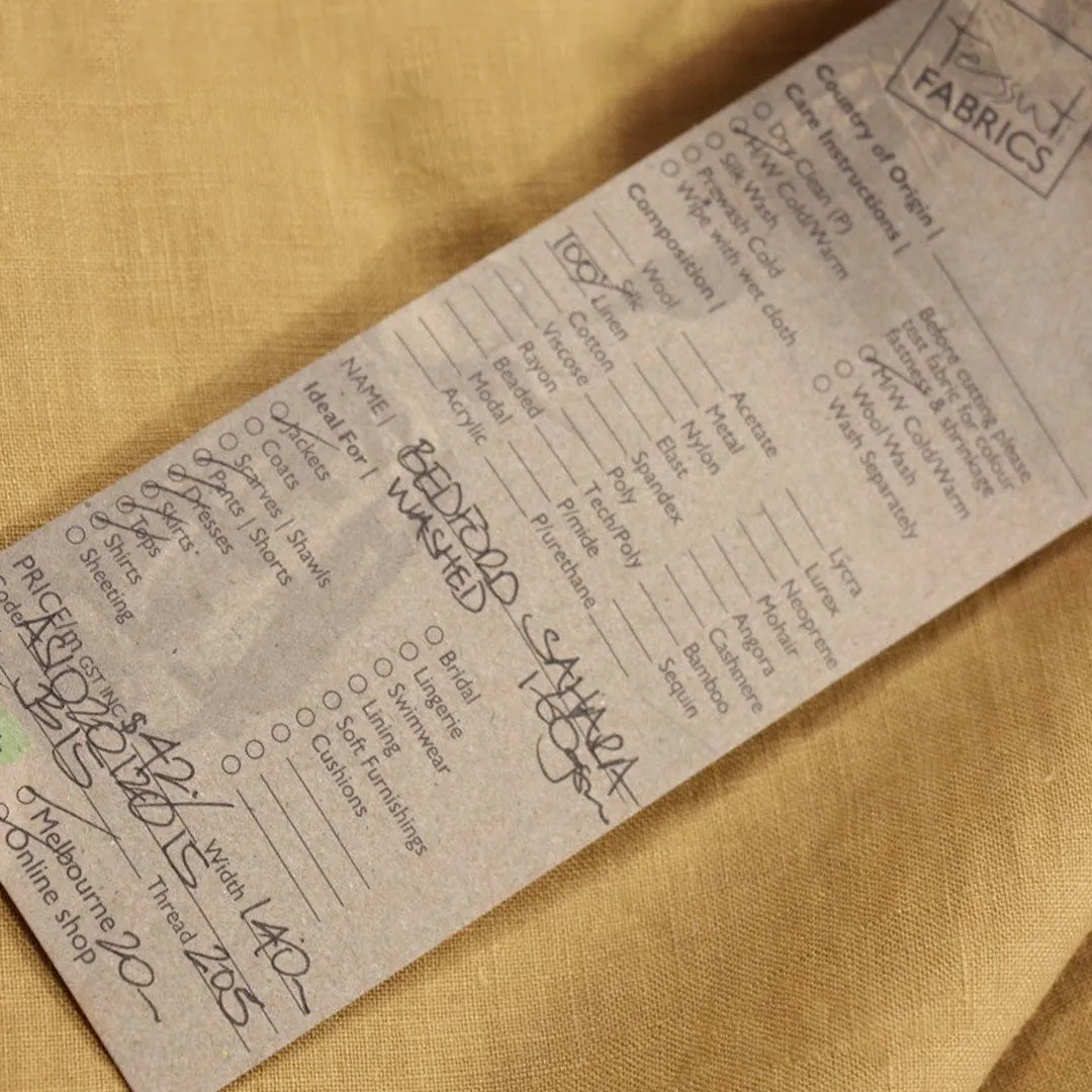 Bedford Sahara Washed Linen
