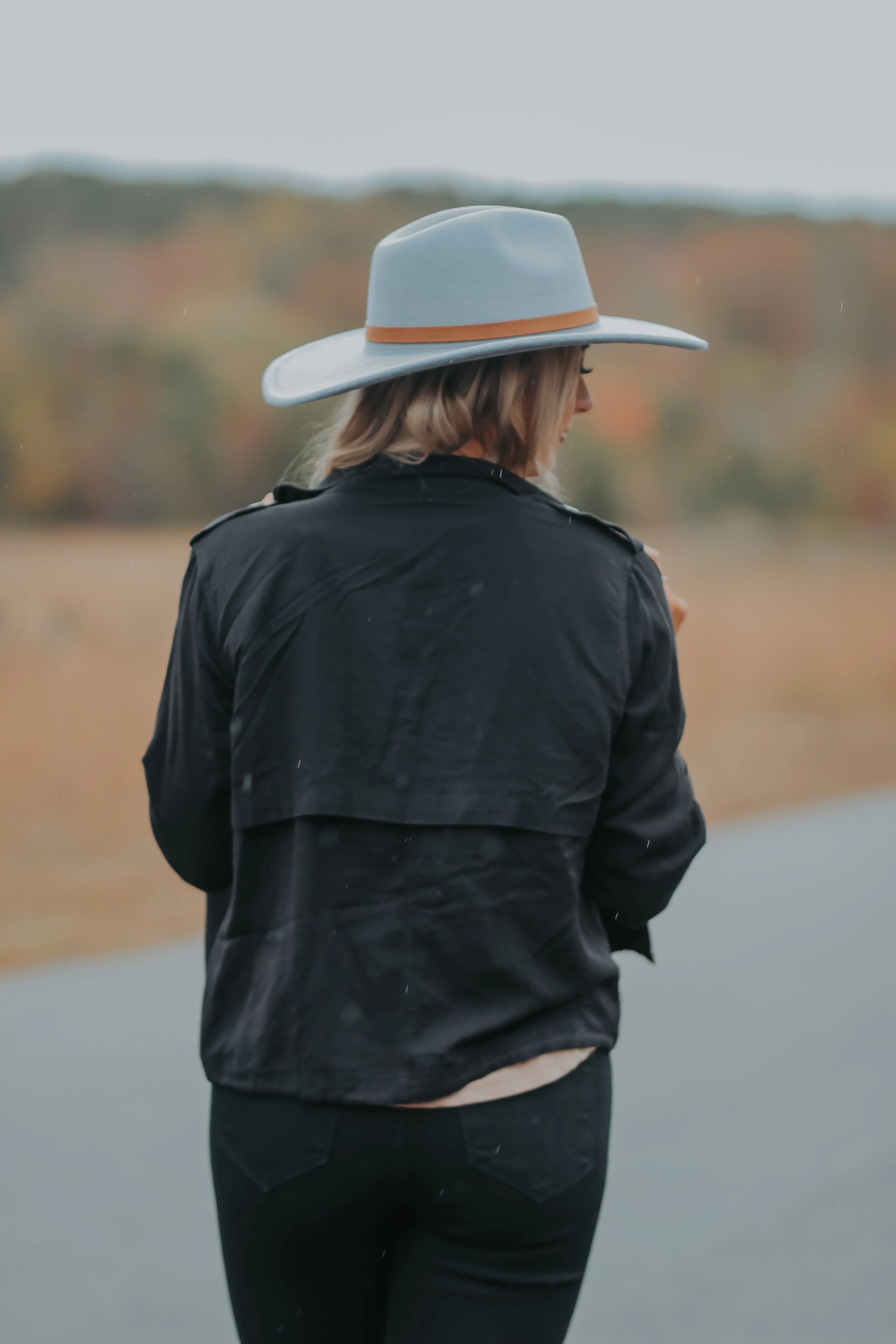 Black Button Down Utility Jacket