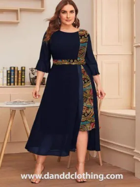 Black Maxi Dress Crocodile