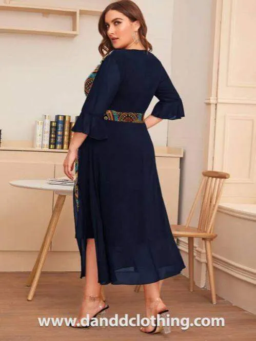 Black Maxi Dress Crocodile