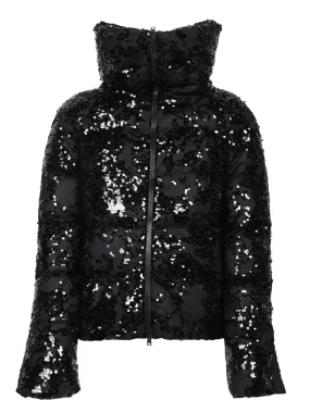 Black Sequin Down Jacket