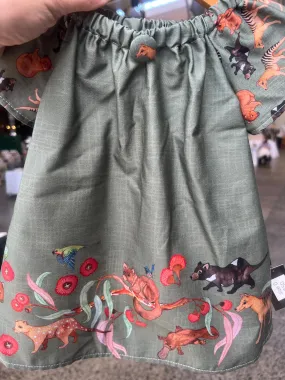 Bosa TAS design Green Peasant Dress