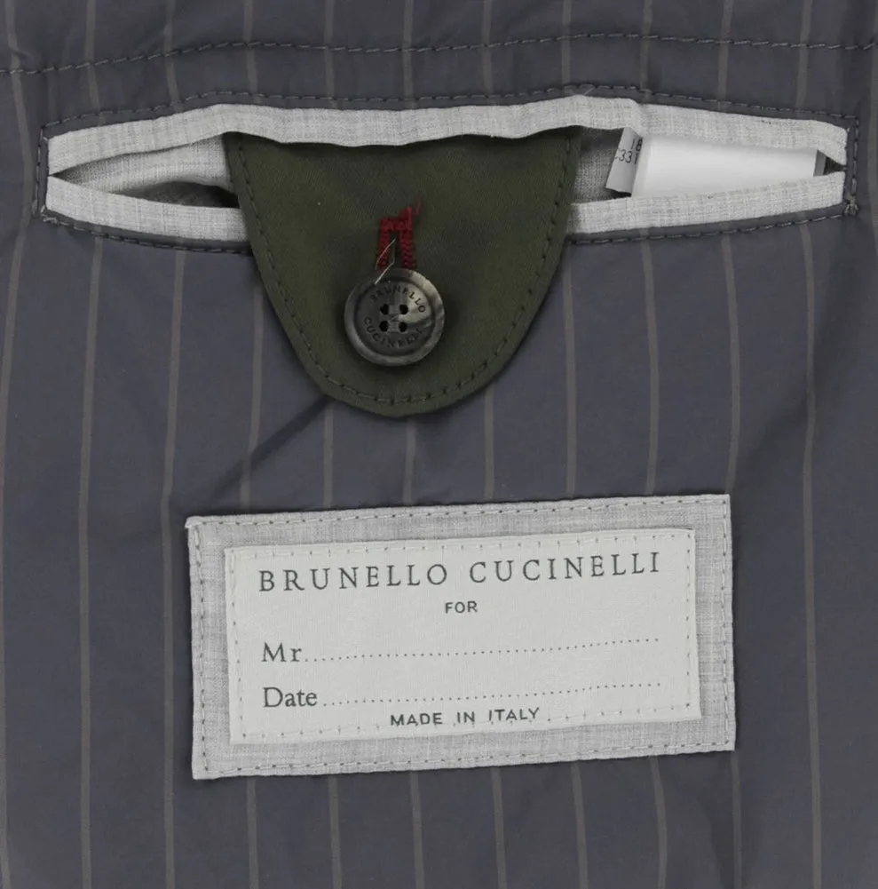 Brunello Cucinelli Olive Green Winter Jacket