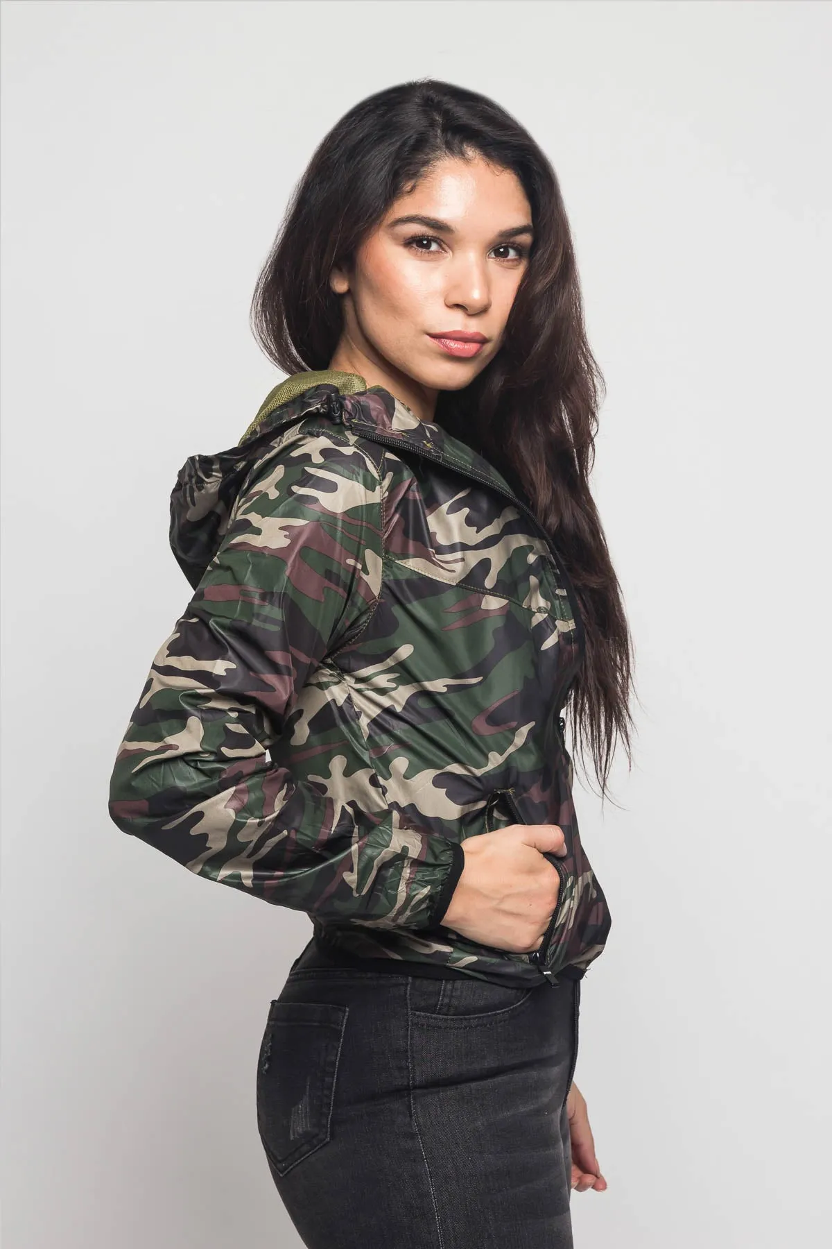 Camo Windbreaker Jacket