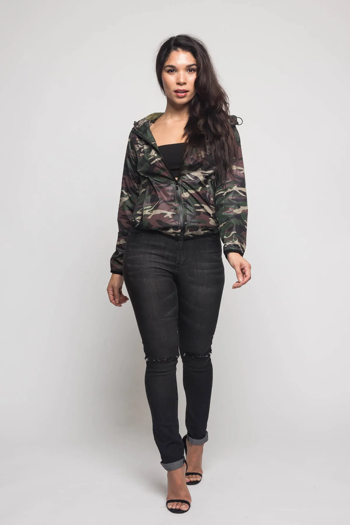 Camo Windbreaker Jacket