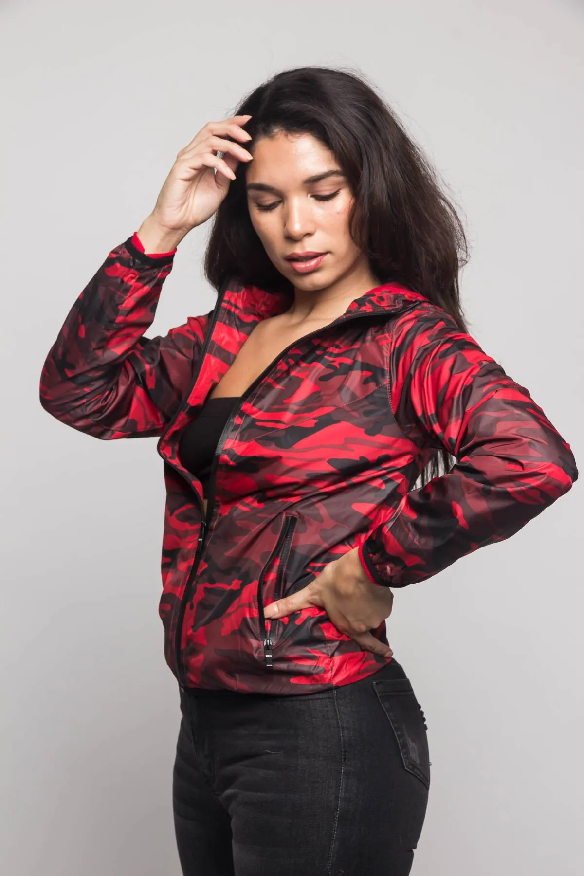 Camo Windbreaker Jacket