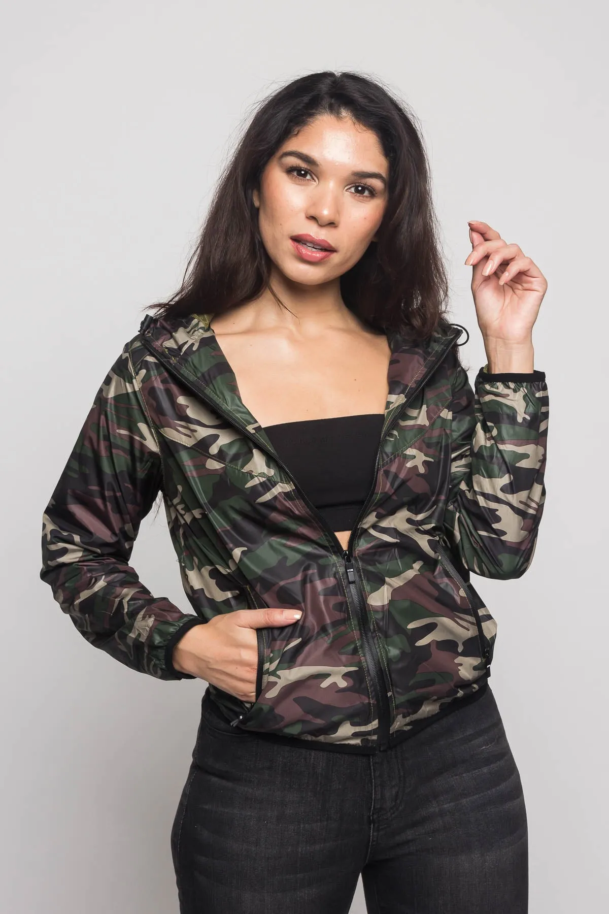 Camo Windbreaker Jacket