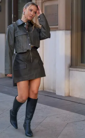 Cargo Washed Skirt