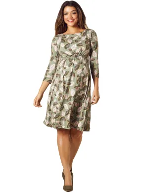 Cathy Maternity Dress - Forest Feather