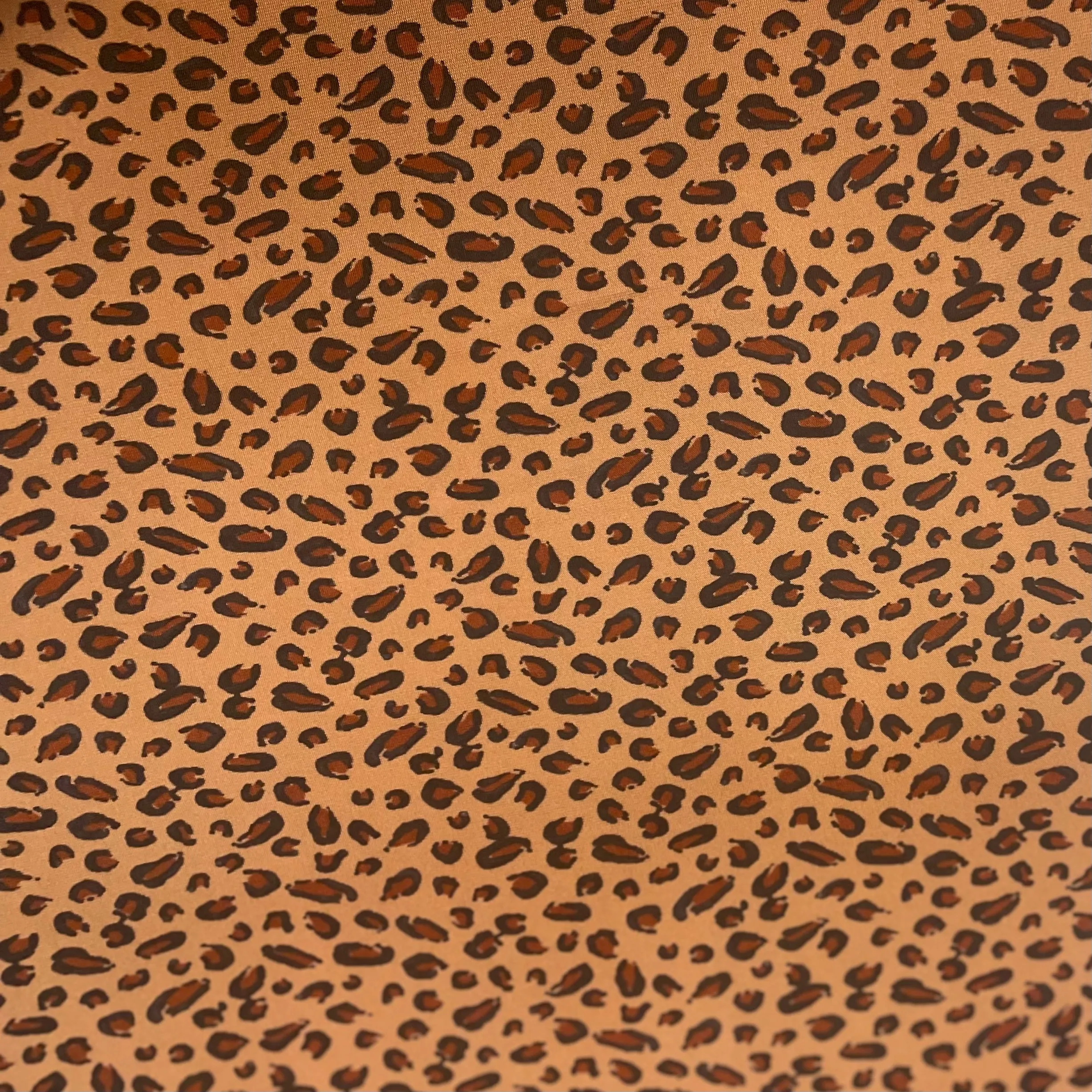 Cheetah Print Rayon Jersey - Brown & Black