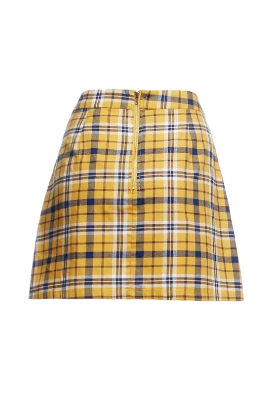 CHER PLAID MINI SKIRT