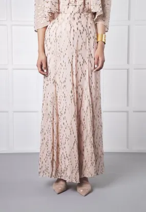 Choice Gold Lurex Oval Pattern Skirt Blush