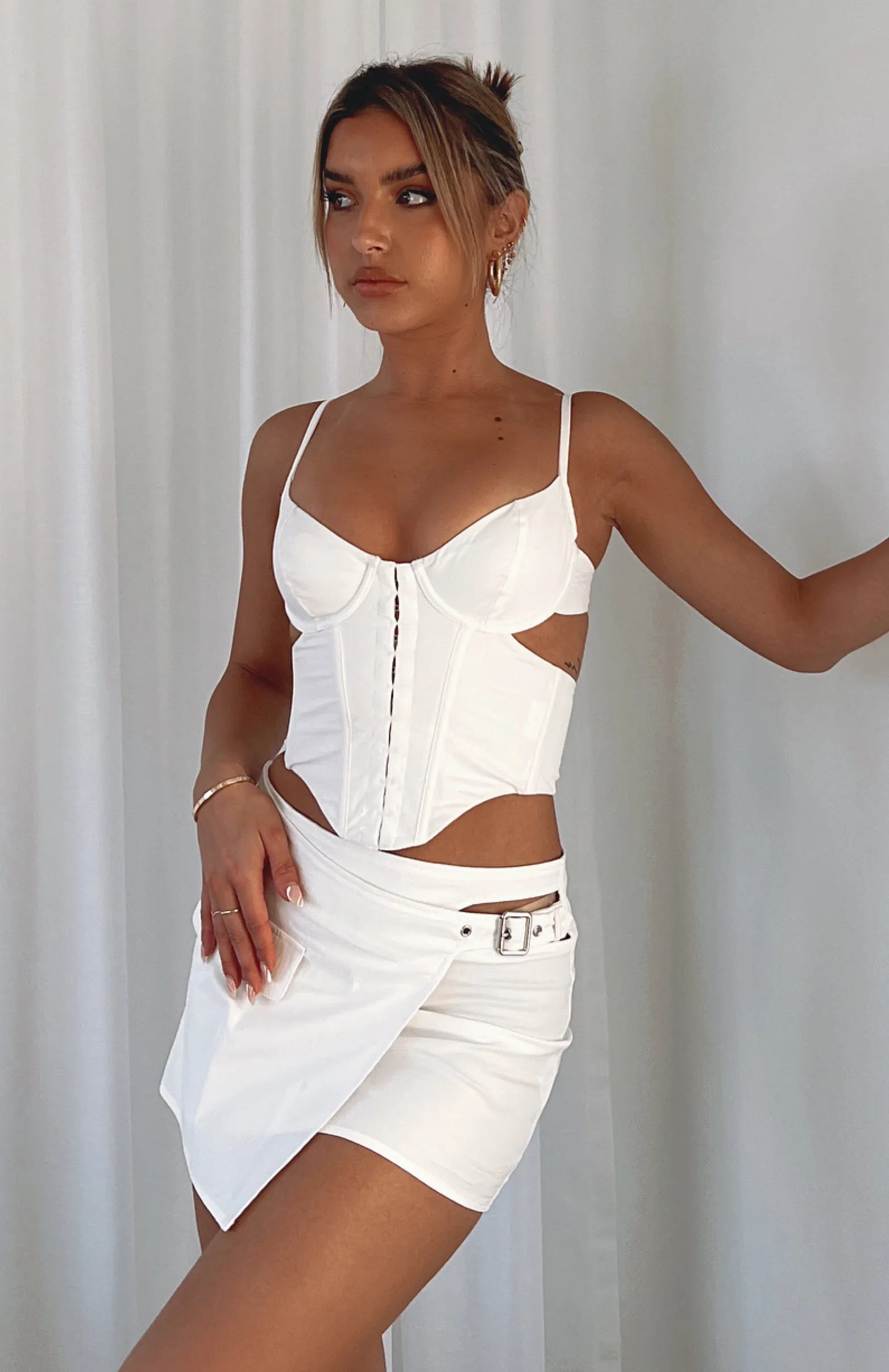Chosen One Mini Skirt White