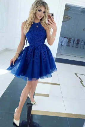 Cute Lace Short Prom Dresses A-Line Homecoming Party Dresses Sexy