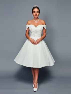 DeKlaire Bridal 467 Short Off the shoulder A-line Wedding Dress