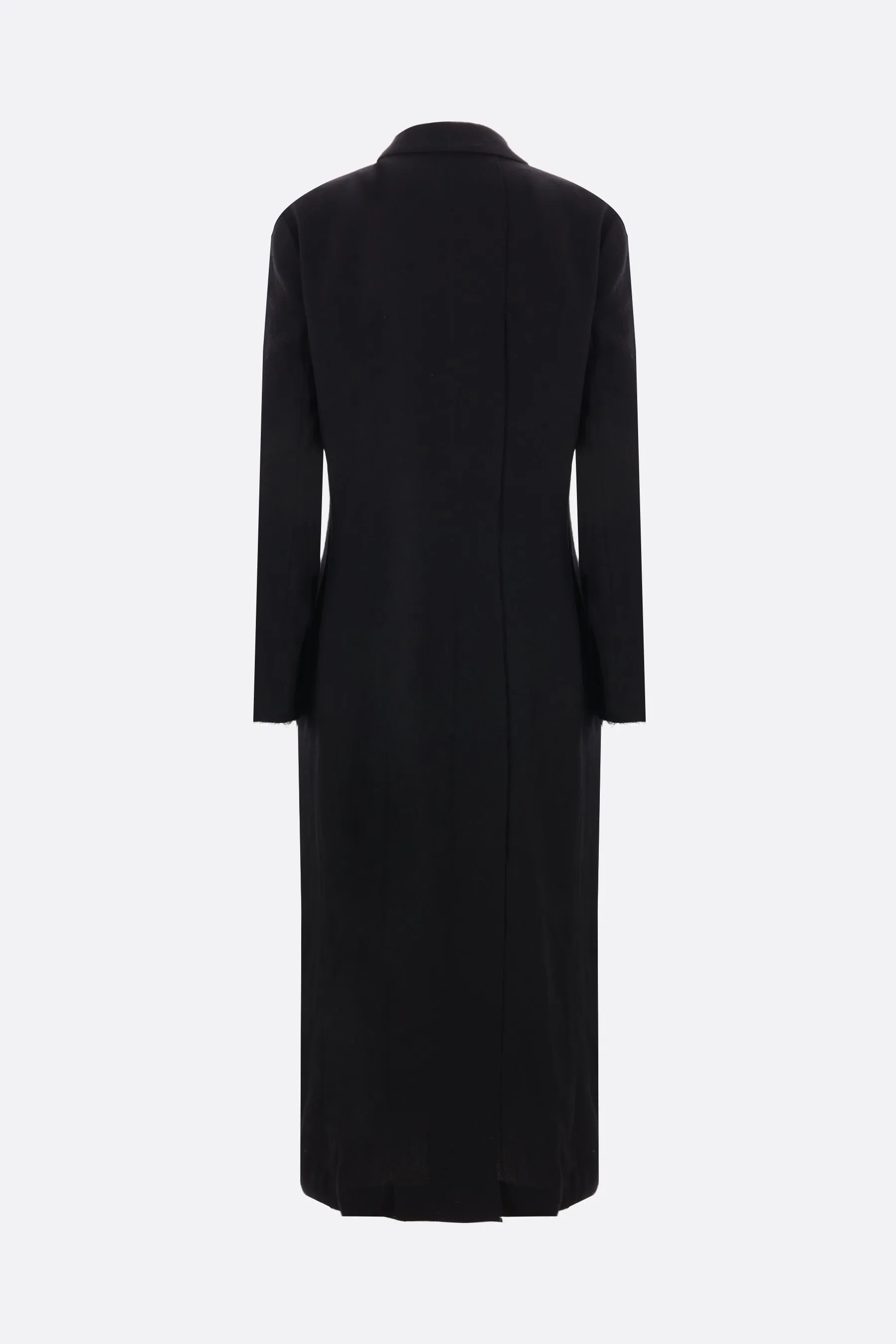 double-breasted lightweight wool coat
