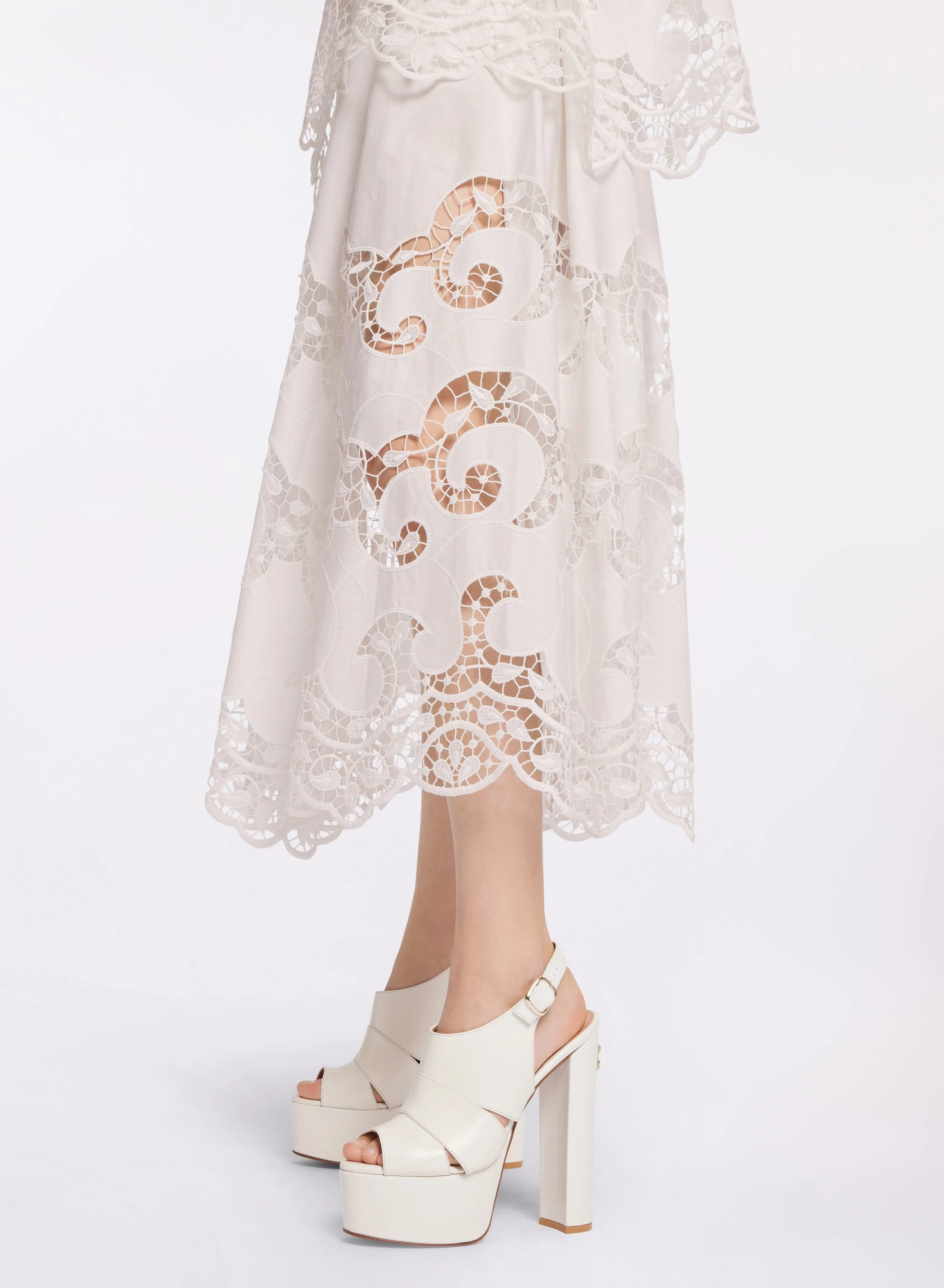 Embroidered Cotton Skirt