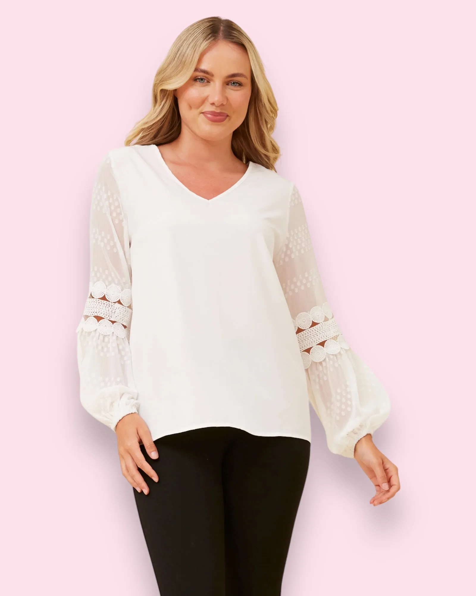 Faith Lantern Sleeve Top