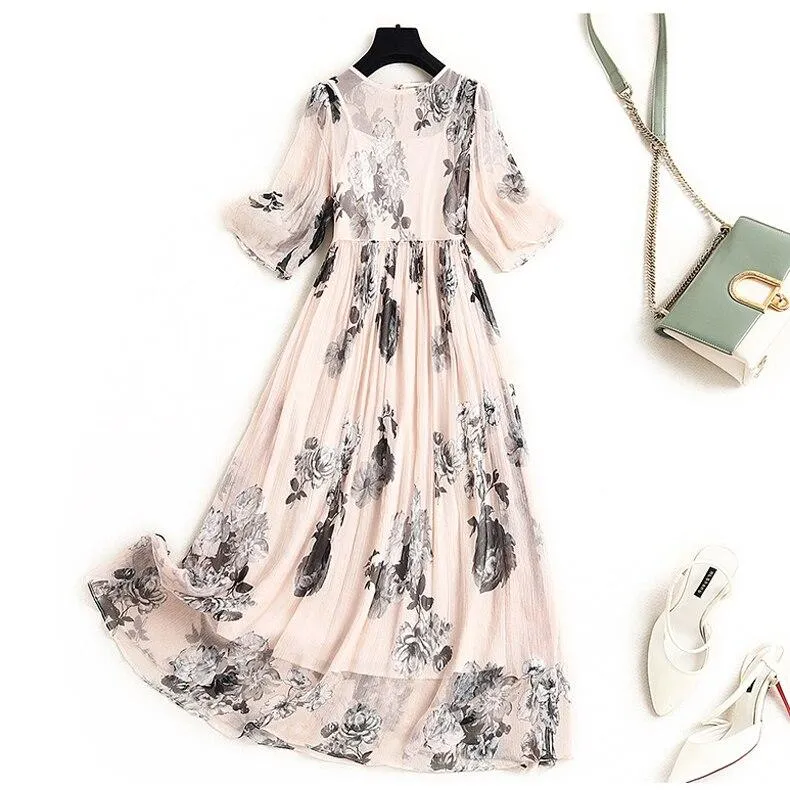 100% Pure Natural Silk Dresses for Women - Elegant FashionSierra Collection