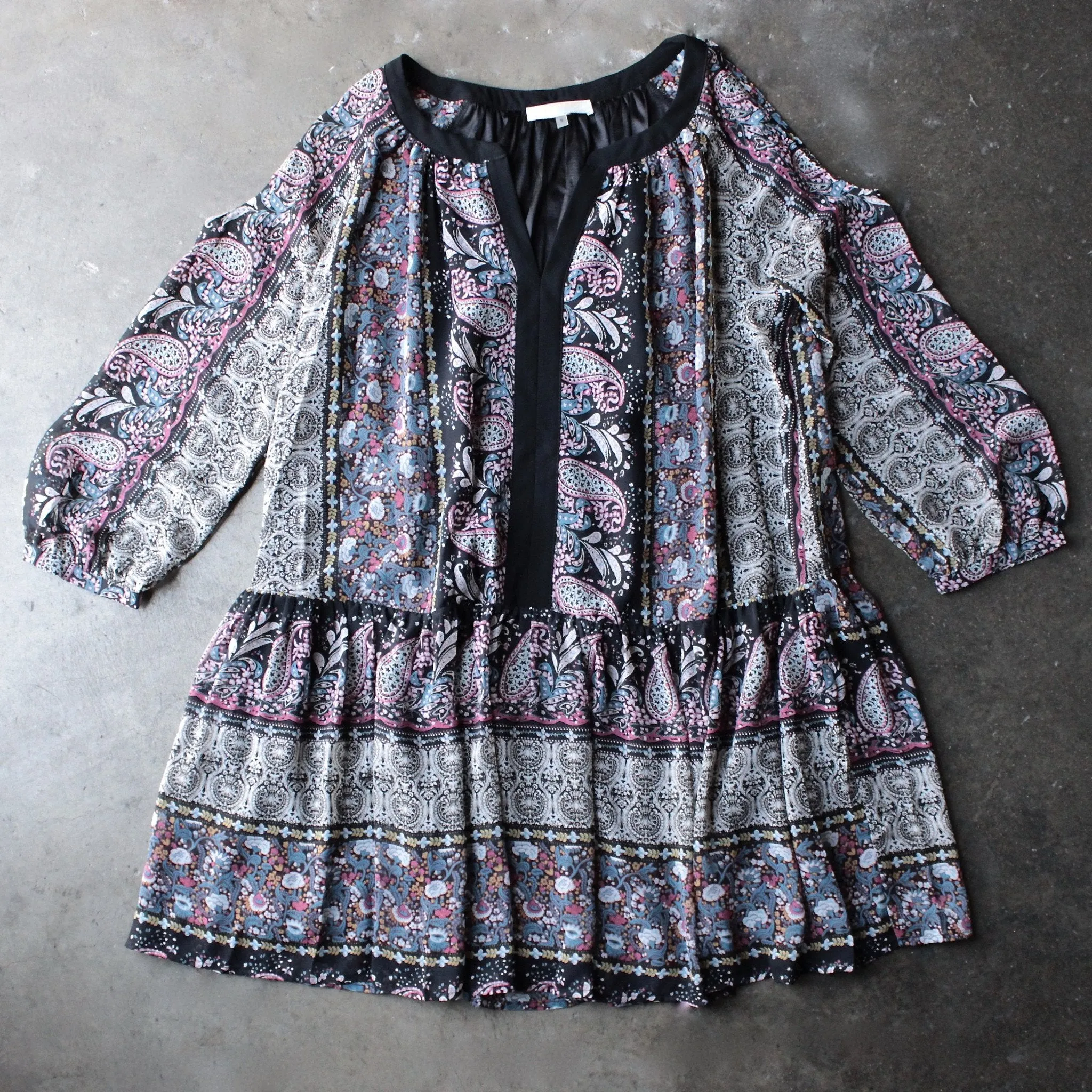 Final Sale - Cold Shoulder Babydoll Dress in Paisley Print [womens contemporary]