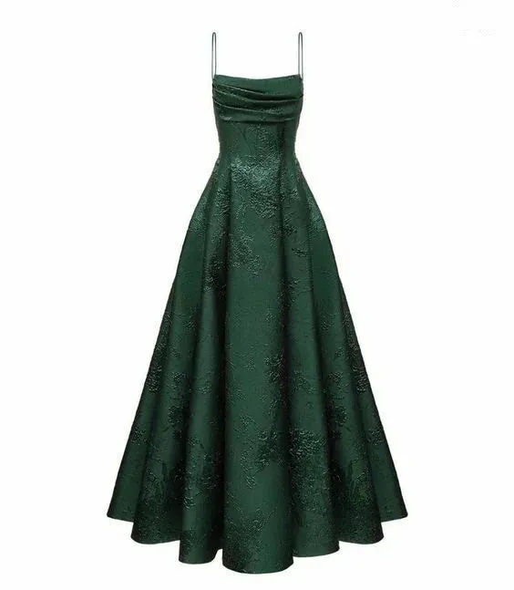 Formal Wear Dresses Charming Green A-Line Spaghetti Straps Classy Evening Party Dress Prom Dresses Shops Formal Women's Dresses