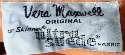 *FROM MY OWN PERSONAL COLLECTION - VINTAGE DESIGNER VERA MAXWELL PEACH ULTRASUEDE CLUTCH COAT - PERFECT FOR SPRING, SUMMER & EARLY FALL
