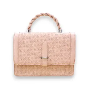 Geometric Shoulder Bag with Rope Handle