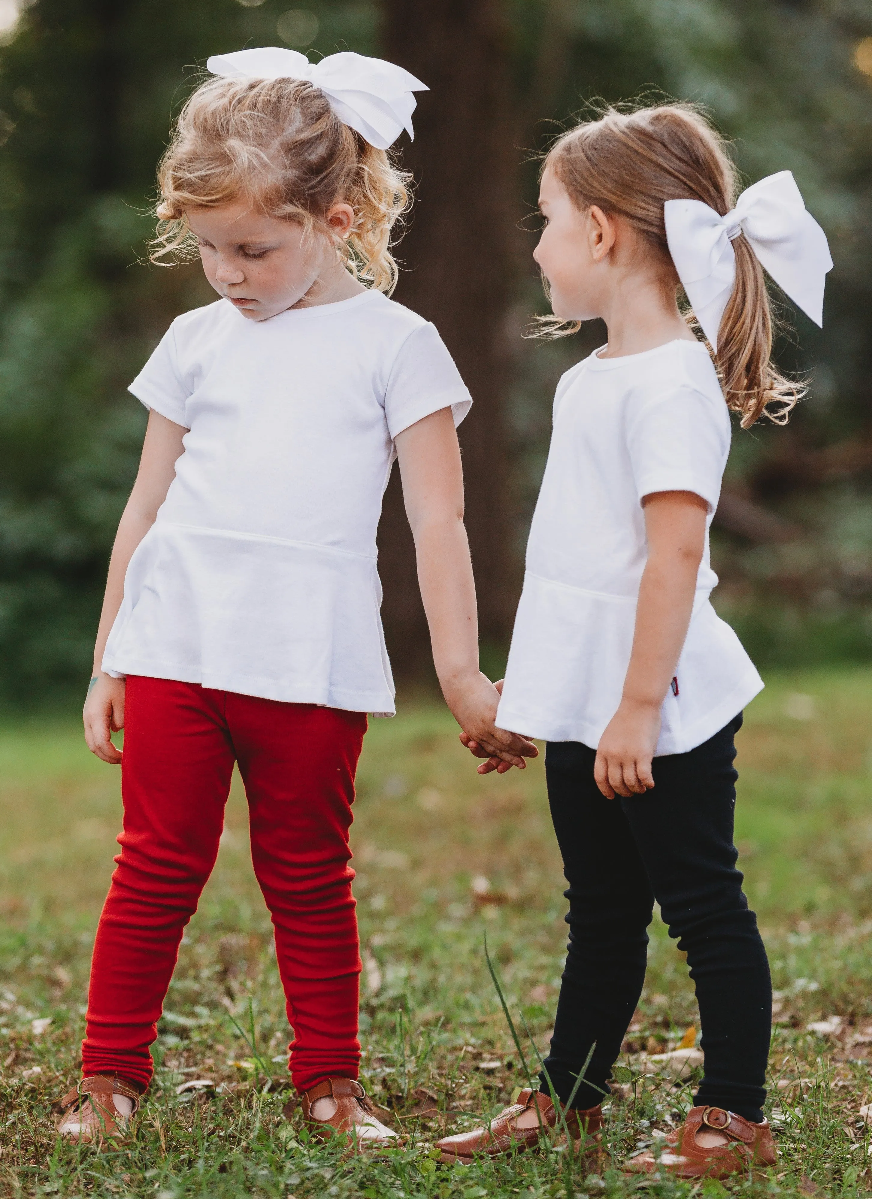 Girls Soft 100% Cotton Solid Colored Leggings | Lavender