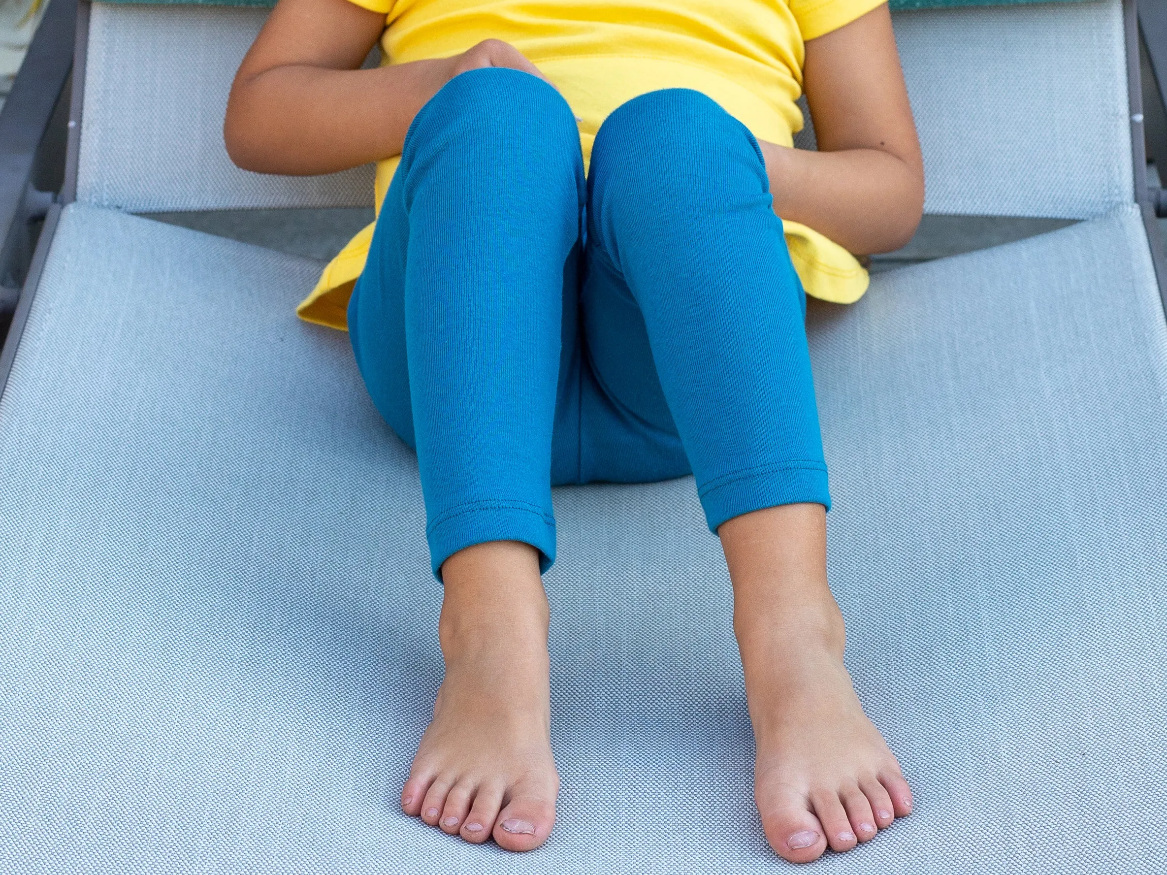 Girls Soft 100% Cotton Solid Colored Leggings | Lavender