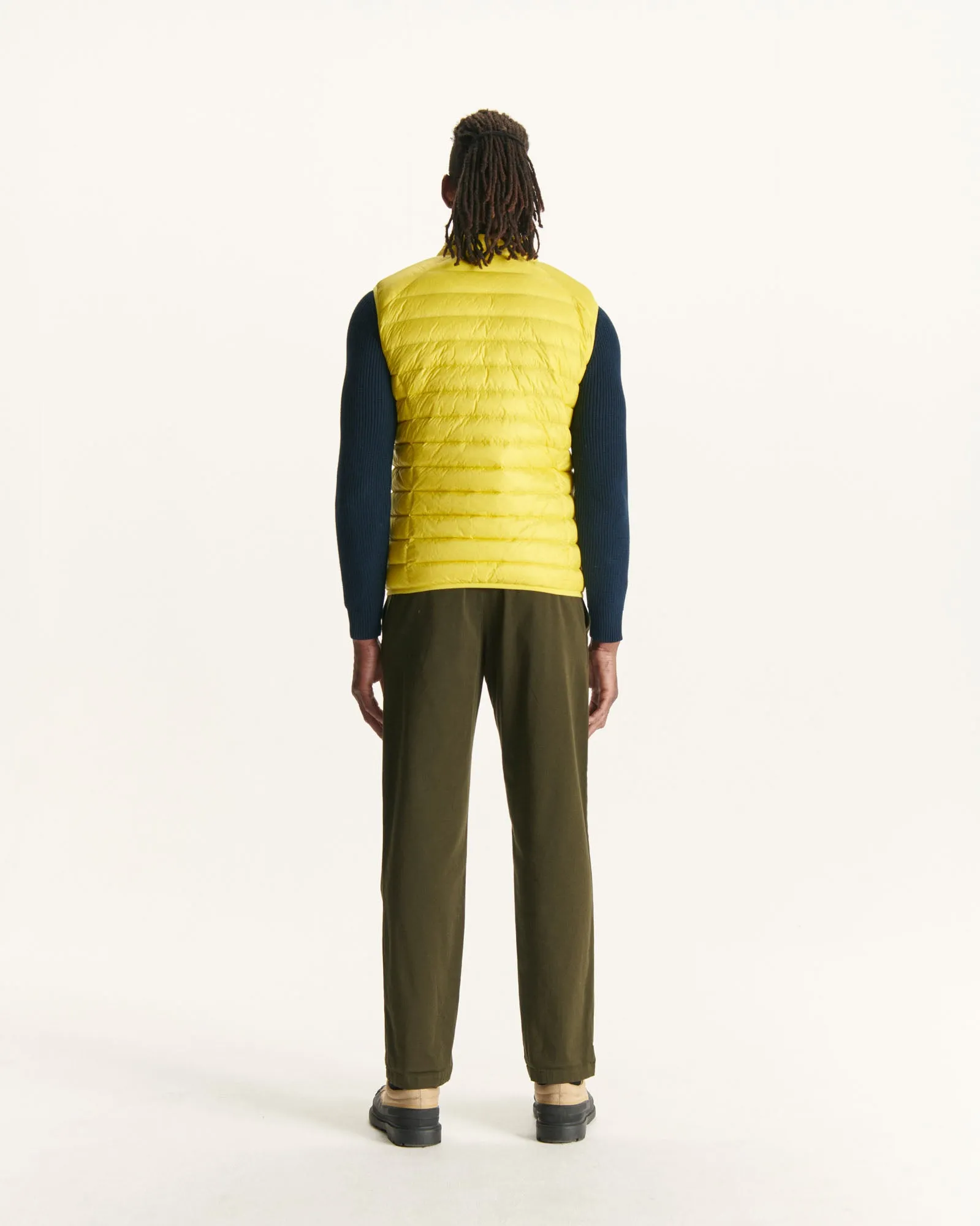 Gold yellow Tom sleeveless puffer jacket