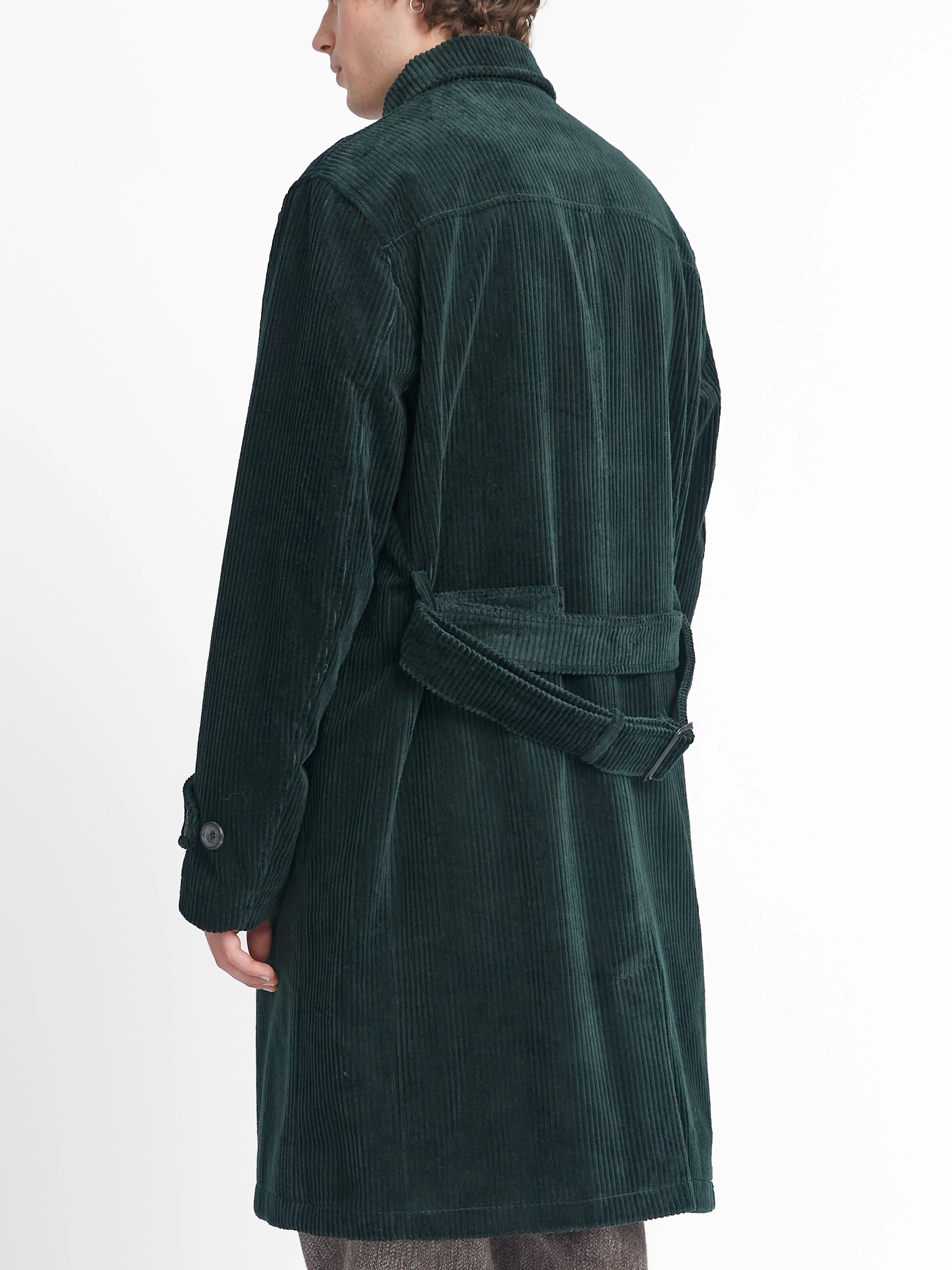 Optimized Product Title: Stylish Green Corduroy Grandpa Coat from Melrose