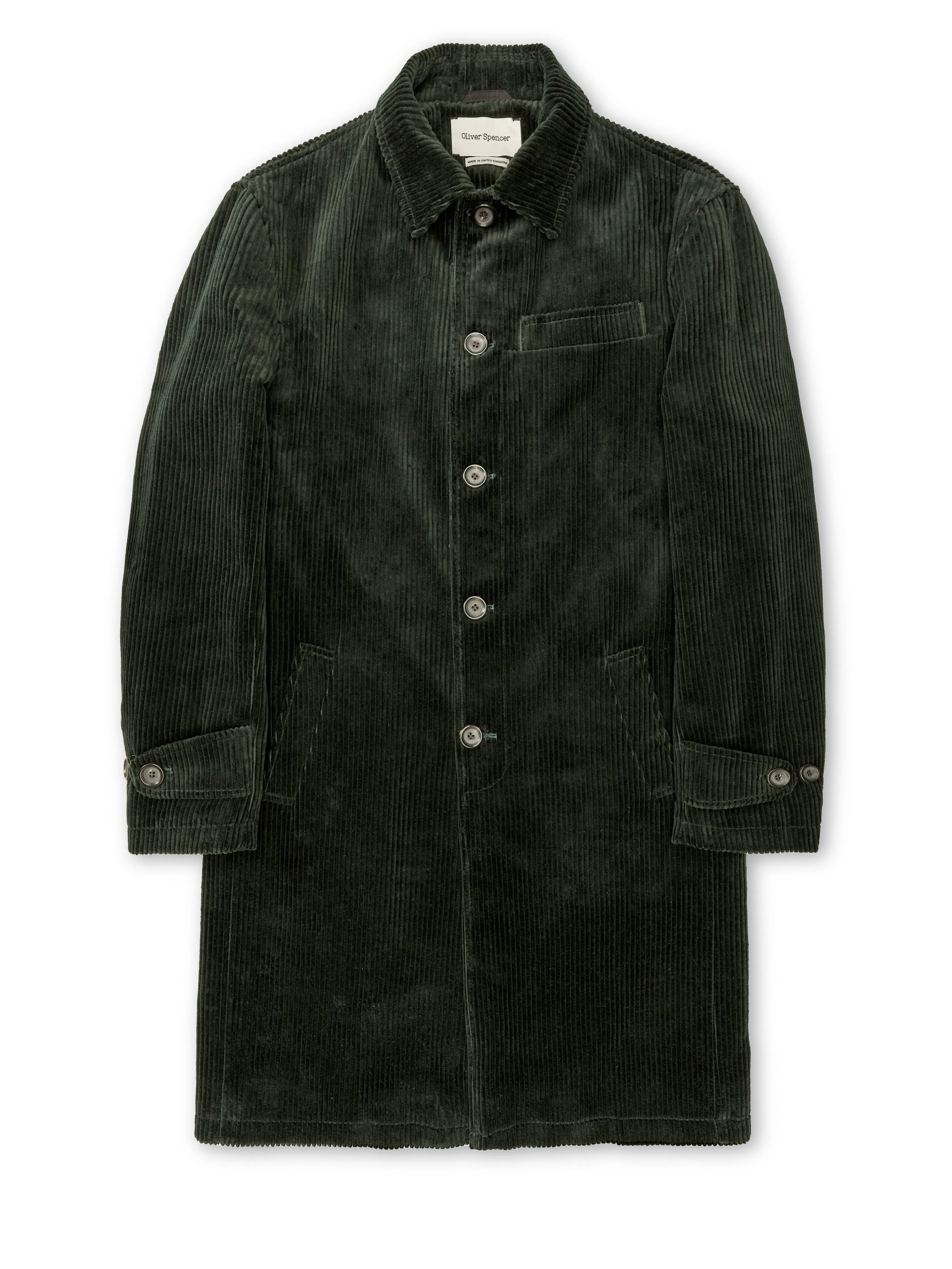 Optimized Product Title: Stylish Green Corduroy Grandpa Coat from Melrose