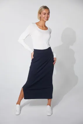 HAVEN Nikolai Knit Skirt MIDNIGHT