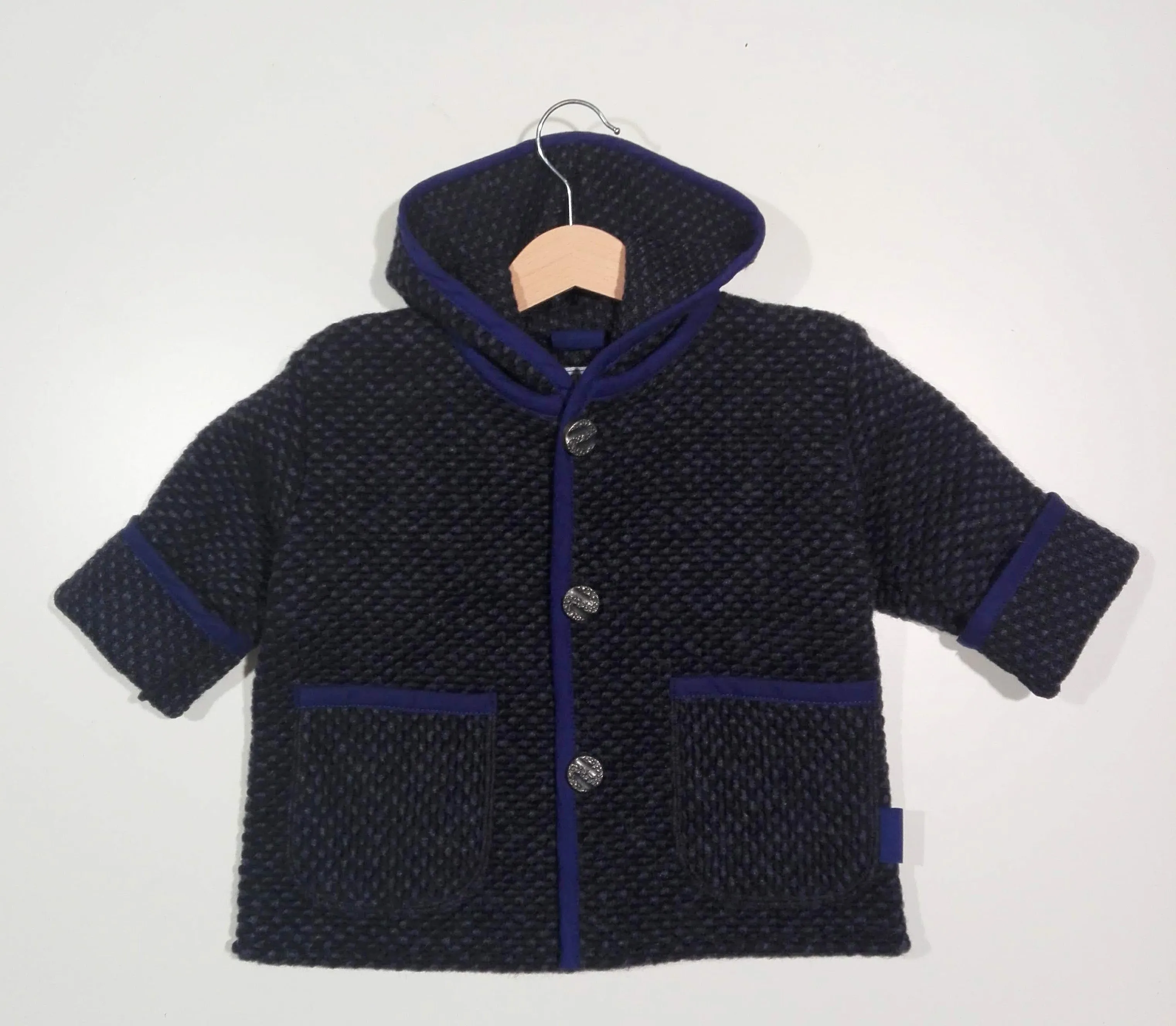 Jacket in wool classic blue