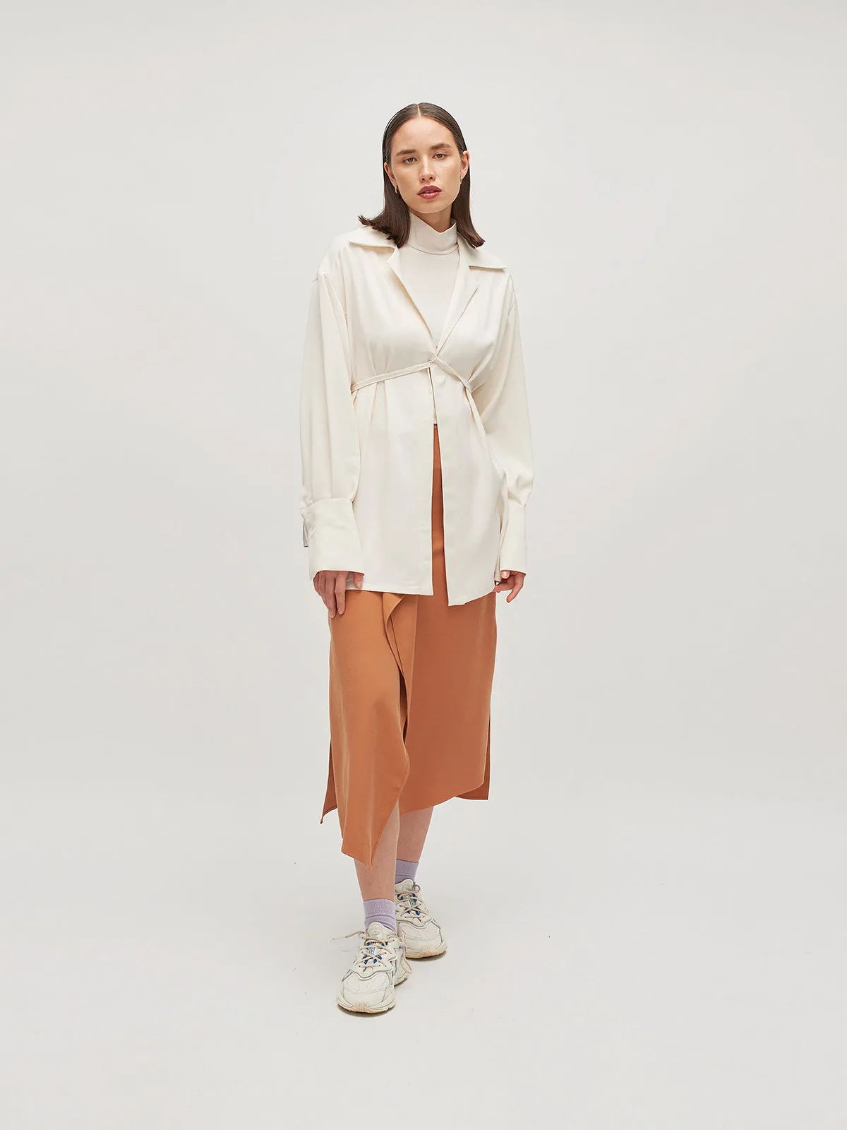 JANICE midi skirt - caramel