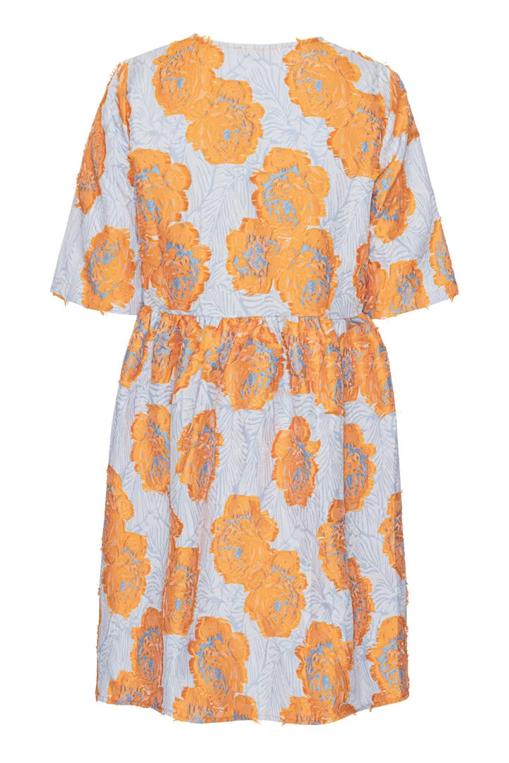 JasminIC Kjole - Orange Blomster